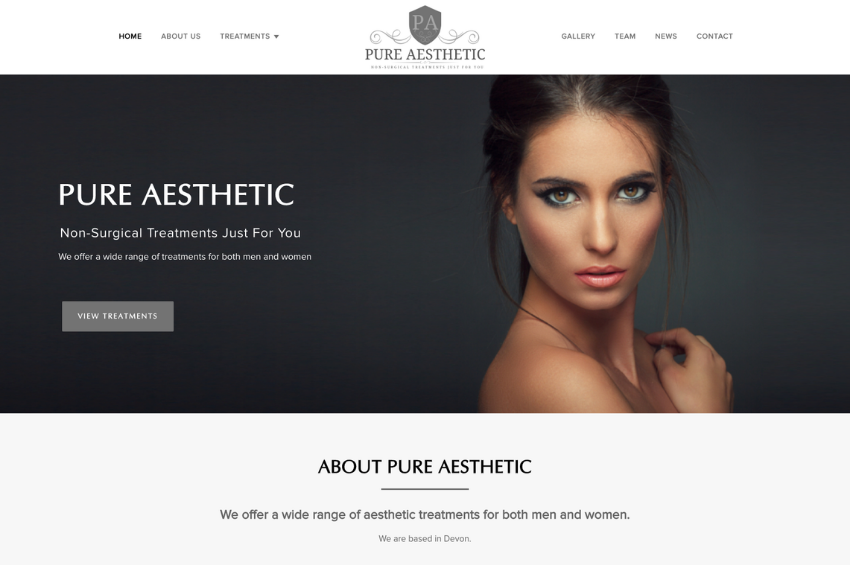 Aesthetic clinic website design project