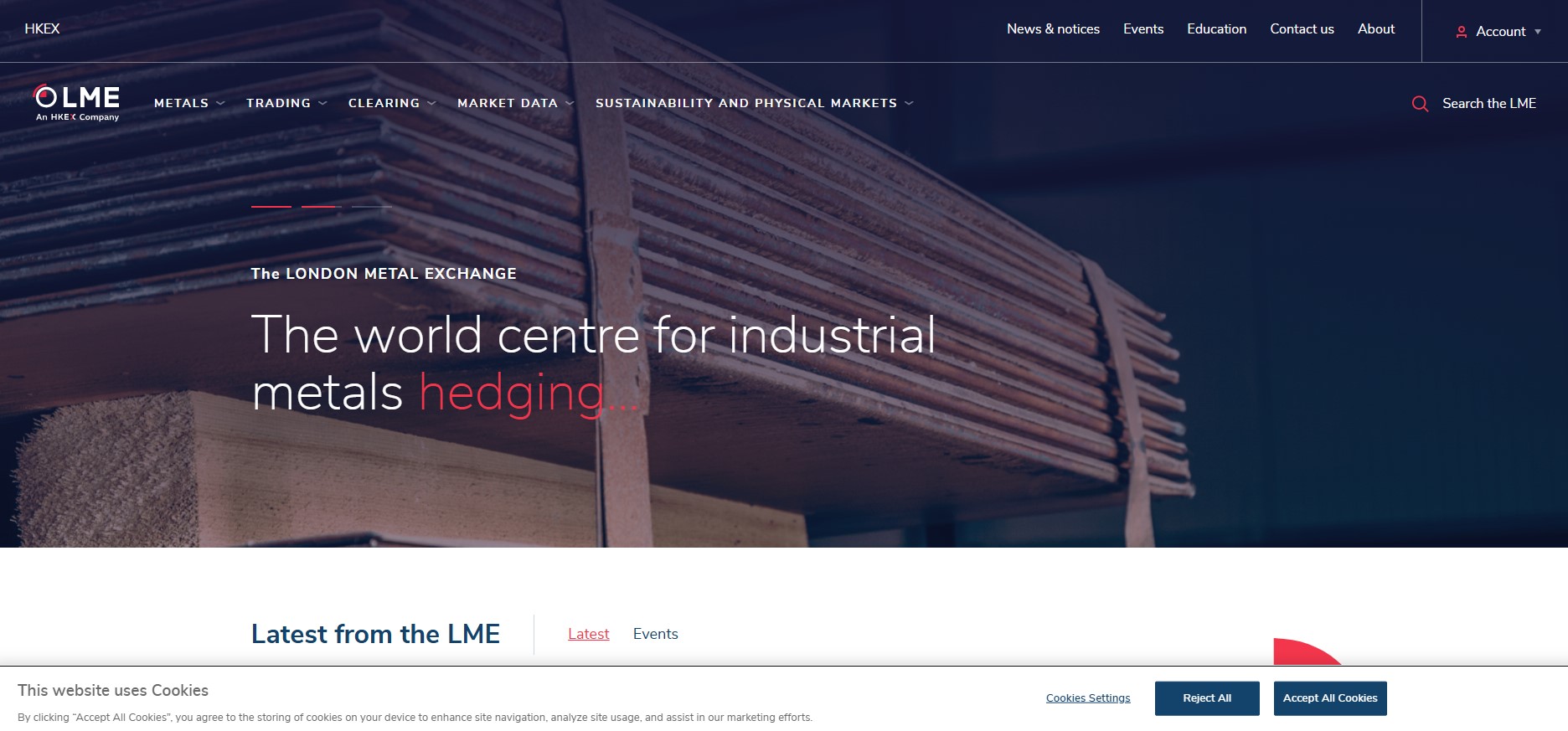 Steel coils in an industrial warehouse — metal trading company website project